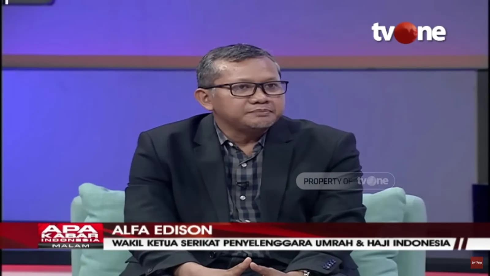 H. Alfa Edison Haji, Wakil Ketua SAPUHI, menjadi narasumber di program Apa Kabar Indonesia Malam tvOne